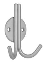 Afbeeldingen van Siro Kapstokhaak metaal - boorafstand 32mm/L 100mm/H 36mm/B 77mm RVS 