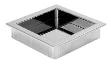 Afbeeldingen van Siro Schelpgreep metaal - L 76mm/H 16mm/B 76mm chroom glanzend 