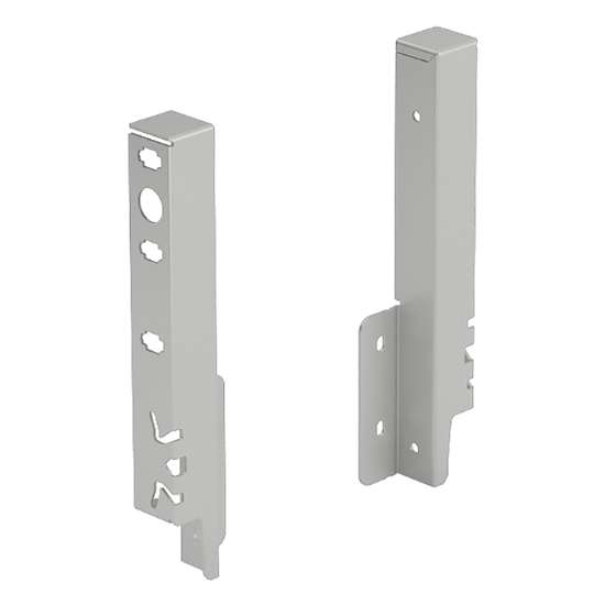 Afbeeldingen van Hettich Set achterwandverbinder ArciTech  186 mm, zilver, links en rechts