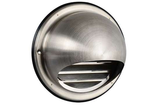 Afbeeldingen van RVS buitenrooster bol model Ø150mm