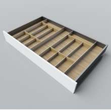 Afbeeldingen van Blum Bestekindeling met messenhouder Legrabox - corpusbreedte 950-1200 diepte 600mm - fineer eiken/aluminium OL.EA6010S1BEST