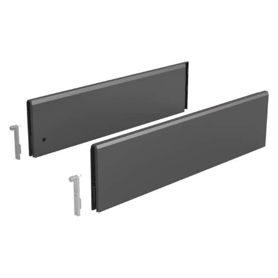 Afbeeldingen van Hettich TopSide ArciTech,  650 mm, (218/ 94, 250/126) antraciet, links en rechts