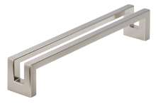 Afbeeldingen van Siro Meubelgreep metaal - boorafstand 160mm/L 168mm/H 29mm/B 26mm RVS effect 