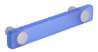 Afbeeldingen van Siro Meubelgreep kunststof - boorafstand 96mm/L 126mm/H 26mm/B 20mm blauw/aluminium 