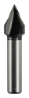 Afbeeldingen van Makita V-groeffrees - Ø12,7x16mm 60° - schacht Ø8mm 2 beitels
