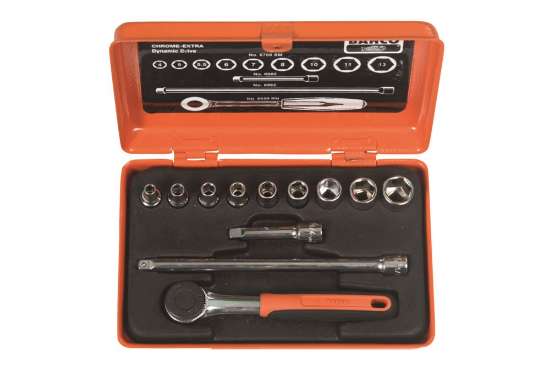 Afbeeldingen van Bahco dopsleutelset 12 delig 1/4''
