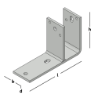 Afbeeldingen van GB F-anker houtmaat 71 mm 150x250 80x8 Elektrolytisch Verzinkt