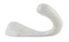 Afbeeldingen van Siro Kapstokhaak metaal - boorafstand 17x18x18mm/L 39mm/H 22mm/B 65mm - wit 