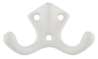 Afbeeldingen van Siro Kapstokhaak metaal - boorafstand 17x18x18mm/L 39mm/H 22mm/B 65mm - wit 