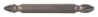 Afbeeldingen van Makita dubbele Schroefbit - PZ2x65mm - 100 stuks in pot 