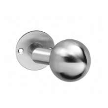 Afbeeldingen van INTERSTEEL Knop bol/schuin vast op rozet plat 2mm RVS 2165