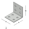 Afbeeldingen van GB Versterkingshoek 40x40mm 40x2mm Elektrolytisch Verzinkt 