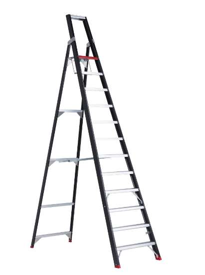 Afbeeldingen van Altrex alum.industrietrap 1x12  taurus gecoat