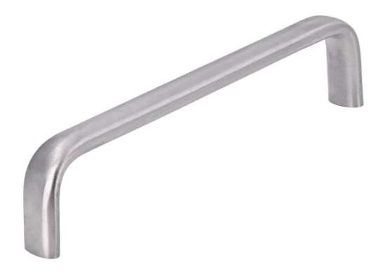 Afbeeldingen van Siro Meubelgreep metaal - boorafstand 128mm/L 134mm/H 30mm/B 12mm - RVS 