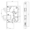 Afbeeldingen van INTERSTEEL SKG1 veiligheidscilinderslot 55mm, rvs voorplaat afgerond 20x174 9550