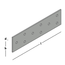 Afbeeldingen van GB koppelplaat - 40x150x2mm - sendzimir verzinkt
