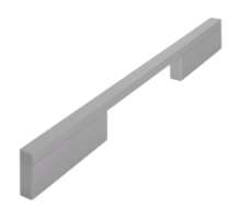 Afbeeldingen van Siro Meubelgreep metaal - boorafstand 128/224mm/L 252mm/H 29mm/B 10mm mat aluminium 