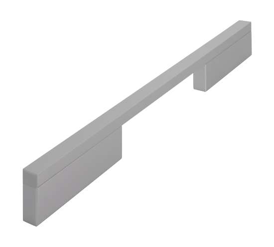 Afbeeldingen van Siro Meubelgreep metaal - boorafstand 128/224mm/L 252mm/H 29mm/B 10mm mat aluminium 