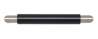 Afbeeldingen van Siro Meubelgreep metaal - boorafstand 128mm/L 140mm/H 37mm/B 16mm zwart/RVS-effect 