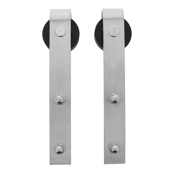 Afbeeldingen van INTERSTEEL Set van 2 rollers recht tbv schuifdeursysteem, incl. bevestiging,rvs 4501