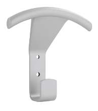 Afbeeldingen van Siro Kapstokhaak metaal - boorafstand 20mm/L 100mm/H 40mm/B 100mm aluminium 