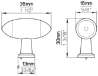 Afbeeldingen van Siro Meubelknop metaal - L 38mm/H 30mm/B 16mm tin 