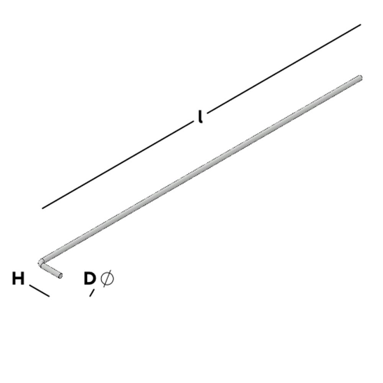 Afbeeldingen van GB L-form spouwanker 340x25 Ø4 316 RVS