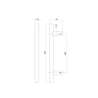 Afbeeldingen van INTERSTEEL Deurgreep per stuk T-vorm 800x80x30 HoH 600 rvs 4327