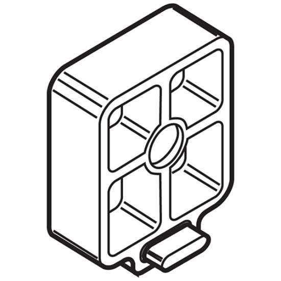 Afbeeldingen van Blum verdikking Metabox - 8mm stapelbaar - Ral 9001 crèmewit 320M0088