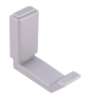 Afbeeldingen van Siro Kapstokhaak kunststof - boorafstand 20mm/L 51mm/H 57mm/B 22mm - aluminium 