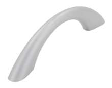 Afbeeldingen van Siro Meubelgreep kunststof - boorafstand 64mm/L 97mm/H 25mm/B 10mm - aluminium 