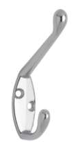 Afbeeldingen van Siro Kapstokhaak metaal - boorafstand 11mm/L 87mm/H 56mm/B 18mm chroom glanzend 