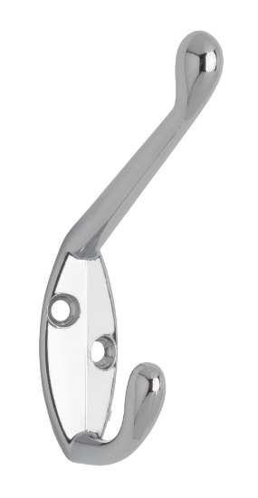 Afbeeldingen van Siro Kapstokhaak metaal - boorafstand 11mm/L 87mm/H 56mm/B 18mm chroom glanzend 