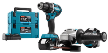 Afbeeldingen van Makita Combiset boor, schroef en slijpmachine DLX2190TJ1 - 18v 