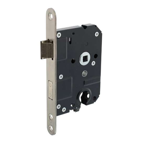 Afbeeldingen van INTERSTEEL SKG1 veiligheidscilinderslot 55mm, rvs voorplaat afgerond 20x174 9550