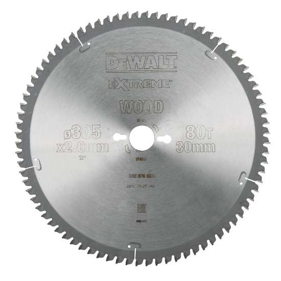 Afbeeldingen van DeWalt zaagblad DT4283-QZ - 305x30x80T 