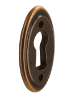 Afbeeldingen van Siro Sierschild metaal - boorafstand 22mm/L 37mm/H 3mm/B 19mm antiek messing 