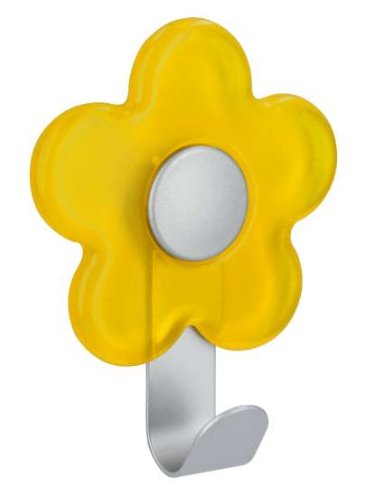Afbeeldingen van Siro Kapstokhaak metaal - L 100mm/H 30mm/B 77mm geel/aluminium 