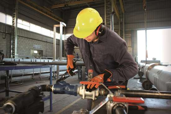 Afbeeldingen van Bahco ergonomische universele pijptang 90° 1-1/2" (1420)
