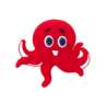 Afbeeldingen van Siro Meubelknop octopus kunststof - L 52mm/H 25mm/B 49mm rood 
