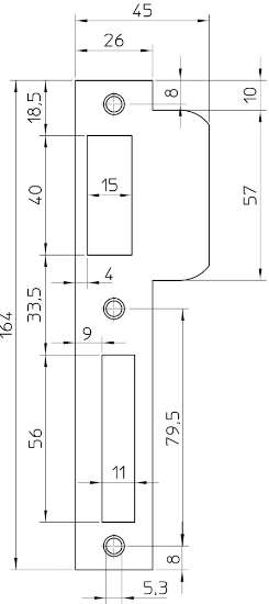 Afbeeldingen van Nemef Sluitplaat P 8691/12 Rs