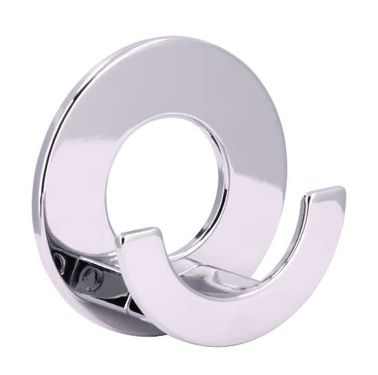 Afbeeldingen van Siro Haak metaal - zelfklevend L 60mm/H 26mm/B 60mm chroom glanzend 