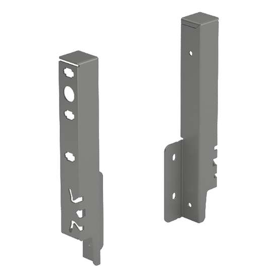 Afbeeldingen van Hettich Set achterwandverbinders ArciTech  186 mm, antraciet, links en rechts