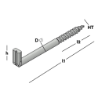 Afbeeldingen van GB Schroefduim met zaaggleuf HT5,5 50x16mm Ø5,25mm Elektrolytisch Verzinkt
