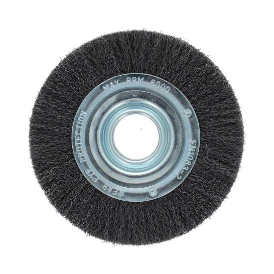 Afbeeldingen van Flexovit rondborstel staaldraad - Ø150mm 32mm asgat - gegolfd draaddikte 0.2mm
