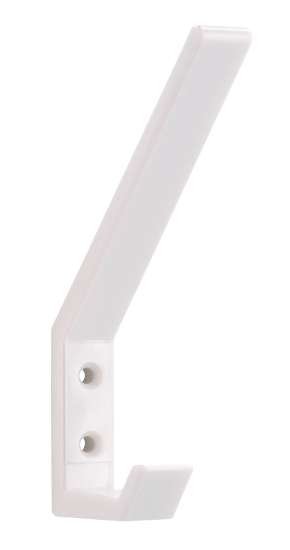 Afbeeldingen van Siro Kapstokhaak kunststof - boorafstand 19,5mm/L 134mm/H 91mm/B 18mm wit 