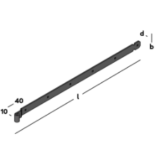 Afbeeldingen van GB Heng voor vlakwerk voor pen Ø16 1000 45x6 zwarte Epoxy Coating