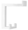 Afbeeldingen van Siro Kapstokhaak metaal - boorafstand 32mm/L 92mm/H 80mm/B 70mm wit 
