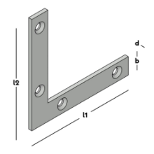 Afbeeldingen van GB Raamhoek recht 60 10x1,5 Zink-Magnesium