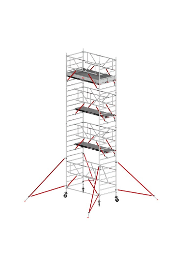 Afbeeldingen van Altrex Vouw-/Rolsteiger RS TOWER 55-S - Werkhoogte 8.8 meter - Platformlengte 3.05 meter Hout 